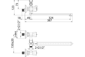 Смеситель Milardo Tring TRISBL2M10 универсальный - 3