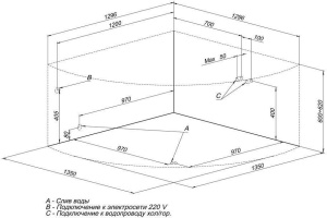 Акриловая ванна Aquanet Vitoria 135x135 см (00204049) - 2