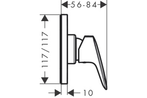 71604000 HG Logis смеситель для душа (внешняя часть) - 2