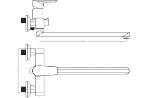 Смеситель Iddis Cloud универсальный, для ванны с душем CLOSBL2I10WA - 2