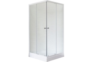 Душевой уголок Royal Bath HP 90x90 с поддоном профиль белый стекло матовое - 3