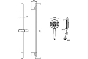 Душевой гарнитур IDDIS Mirro (MIRST5Fi16) - 2