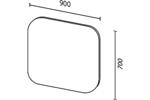 Зеркало Sanvit Асти 90 с подсветкой - 2