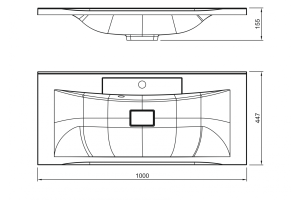 AM-LAV-1000-MR-FP-Nero Раковина из искуственного мрамора - 2