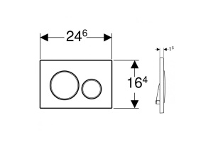 Кнопка смыва Geberit Sigma 20 115.882.JQ.1 хром матовый / хром глянцевый - 2