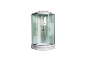 Душевая кабина Мономах 80/24 С МЗ профиль хром, стекло прозрачное с рисунком мозаика