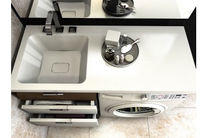 Раковина над стиральной машиной Stella Polar Kamilla 110 левая белый - 3