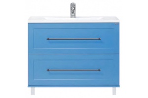 Тумба под раковину Misty Марта 100 голубая матовая