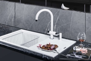 Мойка кухонная Omoikiri Sumi 86 белая - 2