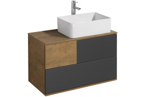 Тумба с раковиной Mila 50 Aquaton Терра 85 светлое дерево-серый