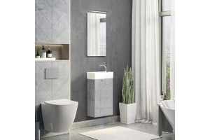 Зеркало Comforty Асти 40 светлый бетон - 2