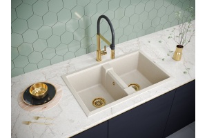 Мойка кухонная Paulmark Zwilling 81 бежевый матовый - 2