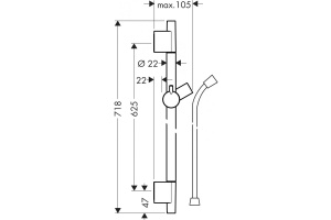 28632700 HG Unica S Puro штанга для душа - 2