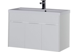 Тумба с раковиной Aquanet Латина 100 белая