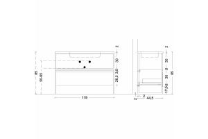 Тумба Armadi Art Loft 120 подвесная белый - 3