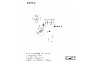 Спот iLamp Plum 8861C BR-BK - 2