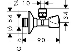 Внутренняя часть вентиля Hansgrohe  хром (13902000) - 2