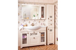 Зеркало-шкаф Бриклаер Кантри 115 бежевый дуб - 2