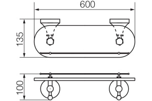 Полка Veragio Gialetta VR.GIL-6411.DO золото - 3