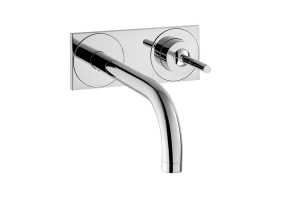 AX Uno² Встраиваемый смеситель для раковины, на 2 отв., с панелью, излив 225мм (внешняя часть), цвет: хром