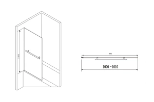 Шторка на ванну Abber Immer Offen (AG70100B) - 2