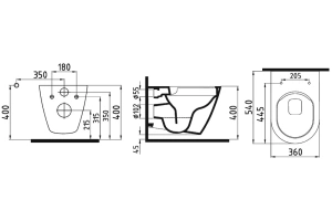 Унитаз подвесной beWash Alesta белый с функцией биде и сиденьем микролифт  - 3