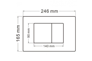 Клавиша смыва Abber черный матовый - 2
