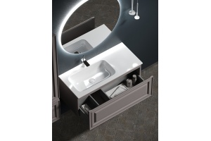 Тумба под раковину Sancos Very 99х40 левая темно-бежевая - 3