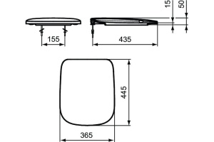 Крышка-сиденье для унитаза Ideal Standard Esedra белый (T318201) - 3