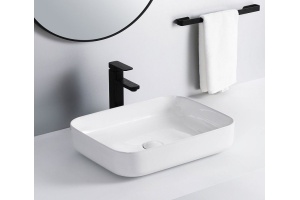 Раковина накладная Ceramalux N 50 белый (9391) - 3