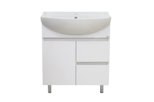 Тумба с раковиной Misty Амур 70 белая матовая