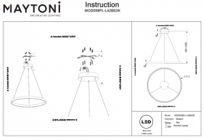 Подвесной светильник Maytoni Rim MOD058PL-L42BS3K - 2