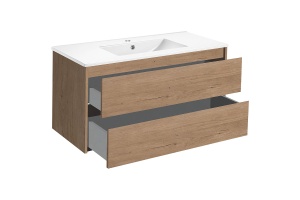 Тумба с раковиной Vincea Gio 100 светлое дерево - 2