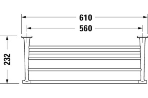 Полка Duravit Starck T 0099441000 для полотенец, хром - 2