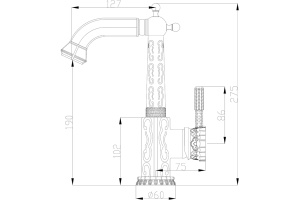 Смеситель Zorg Antic A 112U-BR для раковины - 2