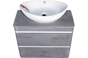 Тумба для комплекта Style Line Атлантика 80 Люкс Plus, подвесная, бетон темный - 3