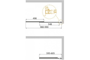 Шторка на ванну Cezares Slider VF-11-100/150-C-Cr стекло прозрачное - 3