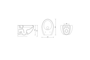 Чаша для унитаза Gural Vit Arya белая без сиденья - 2