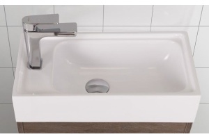 FAMILY База под раковину подвесная с одной распашной дверцей, Cemento Veneto, 400x220x500, Family-400-1D-SO-CV - 3