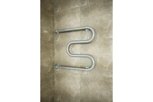 Водяной полотенцесушитель Terminus M-образный 600х500 с полкой Хром - 2