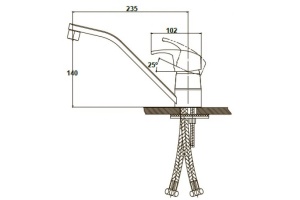 Смеситель Kaiser Leon 19300 для кухонной мойки - 2