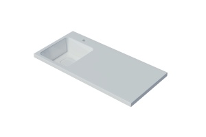 Раковина Stella Polar Kamilla 100 L на стиральную машину белый - 2