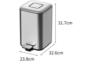 Мусорное ведро Boheme хром глянцевый - 2