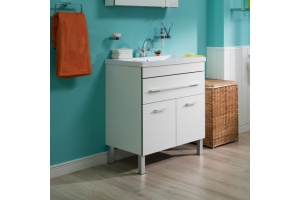 Тумба с раковиной Aquanet Верона 90 белая, 1 ящик, 2 двери