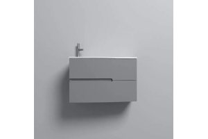 EB1888RU-442 Nona Мебель с интегрированными ручками, глянцевый серый антрацит, 80 см, 2 ящика - 3