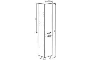 Шкаф-пенал Bellezza Эйфория 35 L фиолетовый - 2