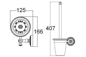 Ёршик для унитаза Zorg Sl (AZR 10 SL) - 2