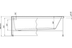 Каркас сварной для ванны 160 LIGHT (242149) - 2