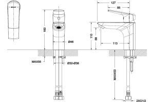 Смеситель Bravat Vega F1121179CP для раковины - 2