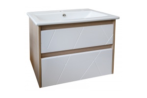 Тумба ASB-Mebel подвесная Диана 75 White под умывальник Элина 75 белый - 2